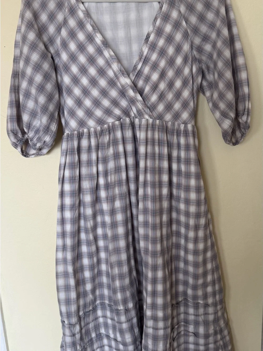 Madewell Marianna Puff-Sleeve Midi Dress In Plaid - Picture 3 of 13